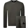 C.p. Company Crew Neck Long Sleeve Knitwear Re-wool In Gray