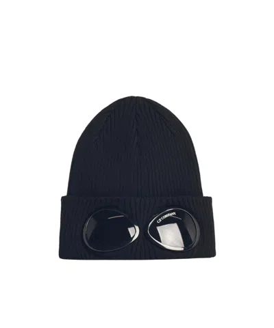 C.p. Company Rib Knitted Hat In Black