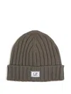 C.p. Company Ribbed Beanie Hat In Green