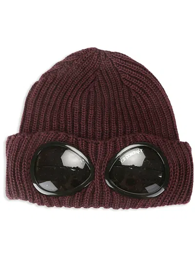 C.p. Company Ribbed Beanie Hat In Purple