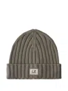 C.p. Company Ribbed Cotton Beanie Hat In Brown