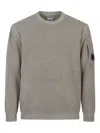 C.p. Company Company Ribbed Knit With Lens Pocket In Gray