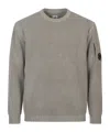 C.p. Company Company Ribbed Knit With Lens Pocket In Gray