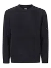 C.p. Company Ribbed Crew-neck Sweater In Black