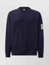 C.p. Company C.p.company Men Cotton Sweater With Logo Patch