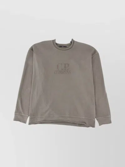 C.p. Company C. P. Company Sweatshirt With Embossed Logo In Gray