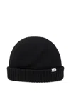 C.p. Company Ribbed-knit Beanie Hat In Black