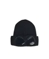 C.p. Company Cp Company Merino Wool Goggle Beanie In Black