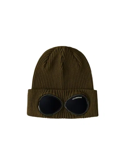 C.p. Company Ribbed Knit Hat In Brown