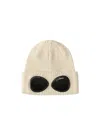 C.p. Company Cream Merino Wool Beanie