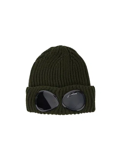 C.p. Company Ribbed Knit Hat In Black