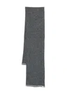 C.p. Company Ribbed-knit Scarf In Gray
