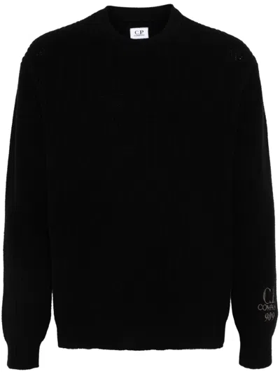 C.p. Company Ribbed-knit Sweater In Black