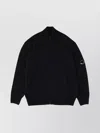 C.p. Company Ribbed Knit Sweater Pockets In Black