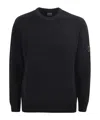 C.p. Company Knitwear Crew Neck In Chenille Cotton In Black