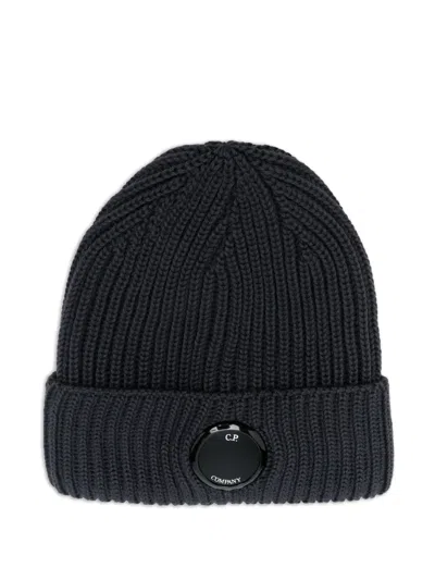 C.P. COMPANY RIBBED LENS BEANIE HAT