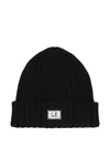 C.p. Company C.p.company Ribbed Wool Beanie In Black