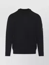 C.p. Company Ribbed Pullover With Sleeve Pocket And Cuffs In Black