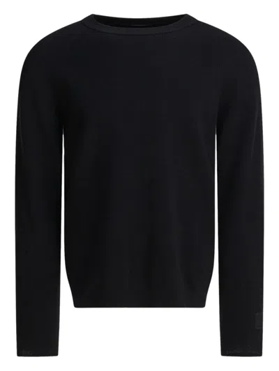 C.p. Company Ribbed Raglan-sleeve Sweater In Black