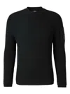 C.p. Company Sweatshirt With Round Neck In Black