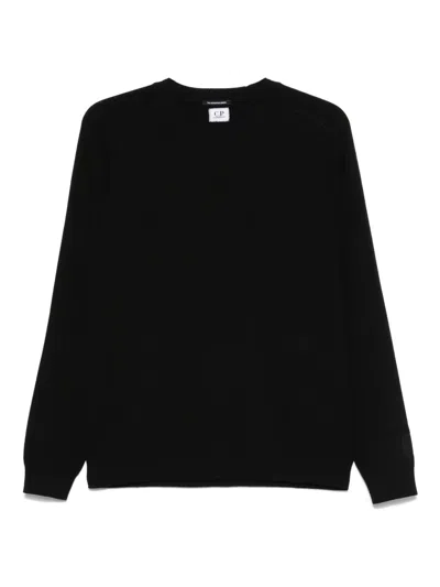 C.p. Company Ribbed Sweater In Black