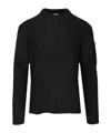 C.p. Company Men Lente Crewneck Sweater In Black