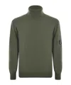 C.p. Company Ribbed Turtleneck Sweater In Green