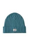 C.p. Company Ribbed-wool Beanie Hat In Blue