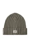 C.p. Company C.p.company Ribbed Wool Beanie Hat In Green