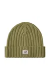 C.p. Company Ribbed-wool Beanie Hat In Green