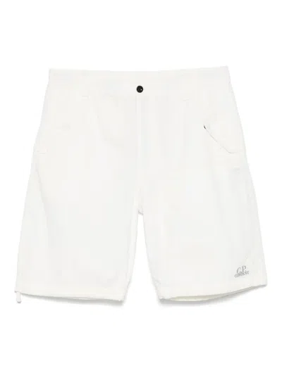 C.p. Company Ripstop Cargo Shorts In White