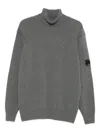 C.p. Company Knitwear Turtle Neck In Lambswool Grs Clothing In Gray