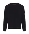 C.p. Company Cotton Crewneck Sweatshirt In Black