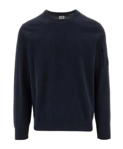 C.P. COMPANY SLEEVE-POCKET CREW-NECK SWEATER