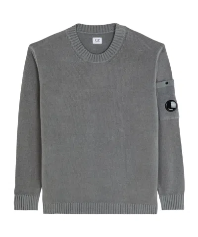 C.p. Company Round Neck Sweater In Gray