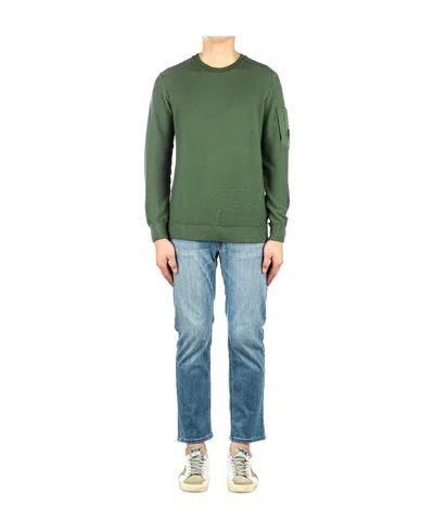 C.p. Company Round Neck Sweater In Green