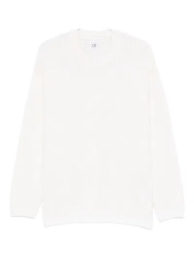 C.p. Company Round-neck Sweater In White