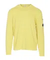C.p. Company Round Neck Sweater In Yellow