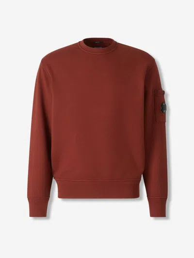 C.p. Company Round Neck Sweatshirt In Red