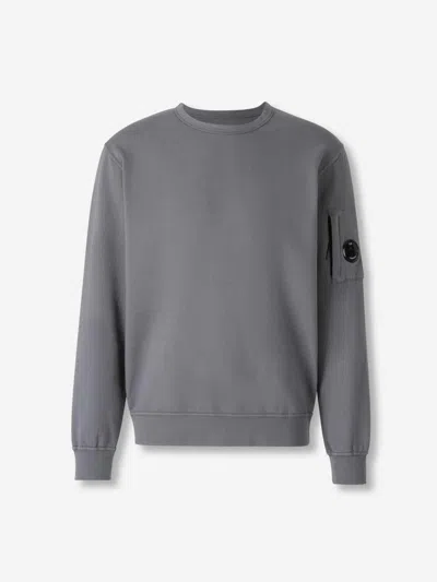 C.p. Company Round Neck Sweatshirt In Gray