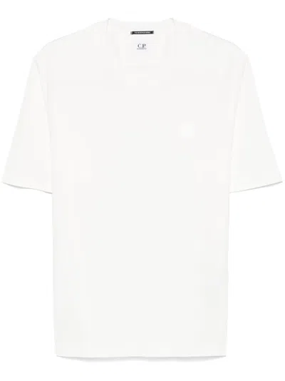 C.p. Company Rubberised Logo-print T-shirt In White