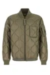 C.p. Company C.p.company  Rock Grey Zip-up Bomber Jacket In Green