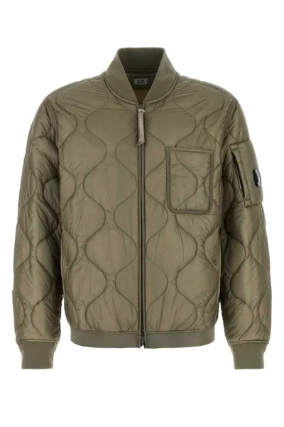 C.p. Company Sage Green Nylon Padded Jacket