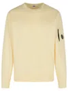 C.p. Company Cotton Sweatshirt Arm Pocket In Yellow