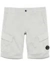 C.p. Company C.p.company Sateen Cargo Shorts In Gray