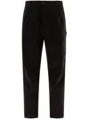 C.p. Company Stretch Sateen Cargo Trousers In 黑色