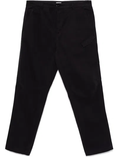 C.p. Company Sateen Chino Trousers In Blue