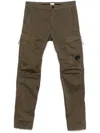 C.p. Company Mens Stretch Satin Cargo Pants In Green