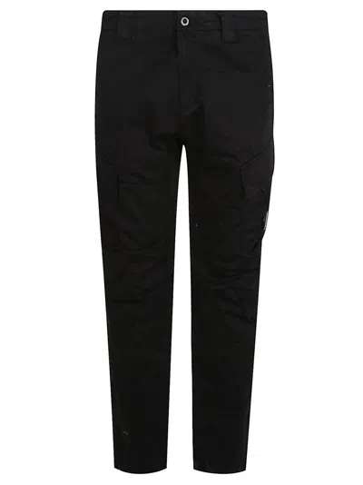 C.p. Company Tailored Black Trousers With Cargo Pockets