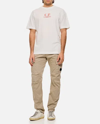 C.p. Company Sateen Stretch Cargo Lens Pants In Vintage Khaki
